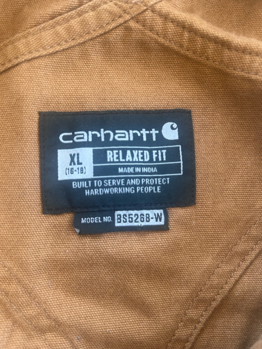 Carhartt Rugged Flex Relaxed Fit Canvas Shortall Women Xl Brown - Picture 5 of 6